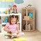 2 Tier Rotating Kids Bookshelf Storage Rack with Bear Baffles and 8 Slots